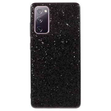 Glitter Series Samsung Galaxy S20 Fe Hybrid Case - Black