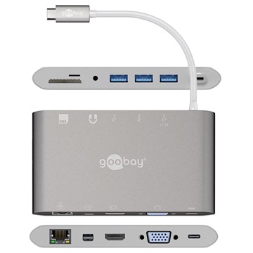 Circle All-In 1 USB-C Viacnásobný adaptér-HDMI, Midnight, 3 x USB 3.0