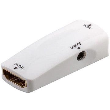 Goobay Compact Zásuvka HDMI / VGA Adaptér s Zvukový Vstup