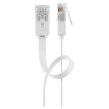 Goobay RJ45 U/UTP CAT 6 Flat Network Cable - 7m - White