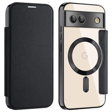 Google Pixel 8a Flip Case with Card Slot - MagSafe Compatible - Black