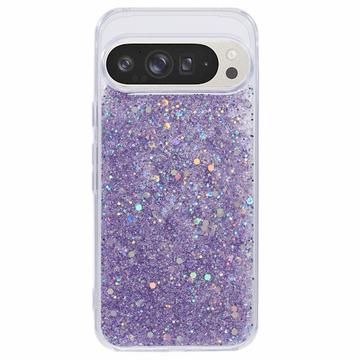 Google Pixel 9 Pro XL Glitter Flakes TPU Case - Purple