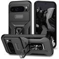 Google Pixel 9 Pro XL Rotary Ring Hybrid Case with Camera Shield - Black