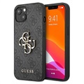 Hádajte 4G veľké kovové logo iPhone 13 Hybrid Case - Black