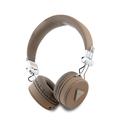 Guess Grained Triangle Logo ENC Wireless Headphones - Brown