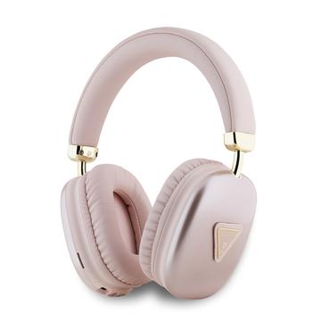 Guess Saffiano Triangle Logo Wireless Headphones - Pink