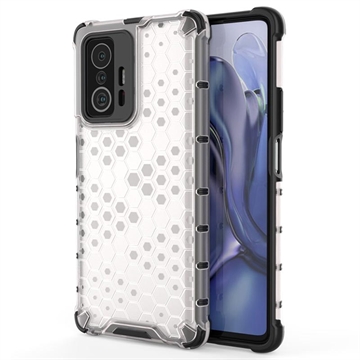 Xiaomi 11T/11T Pro Honeycomb Armored Hybridné Puzdro - Transparentné