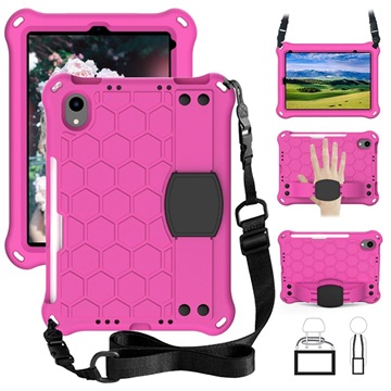 Honeycomb Series Eva iPad Mini 2021/2024 Case - Hot Pink