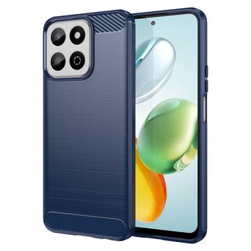 Honor 200 Smart Puzdro z Brúseného TPU - Uhlíkové Vlákno - Modrá