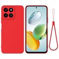 Honor 200 Smart/X7c Liquid Silicone Case with Hand Strap