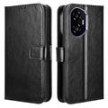 Honor 300 Wallet Case with Magnetic Closure - Black