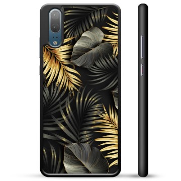 Huawei P20 ochranný kryt - Zlaté listy