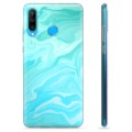 Huawei P30 Lite puzdro TPU - Modrý mramor