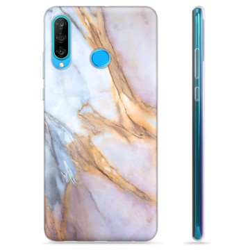 Huawei P30 Lite puzdro TPU - Elegantný mramor