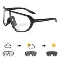 KV FlexRide Photochromic Cycling Glasses with Clear Lens - Black