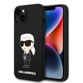 Karl Lagerfeld Ikonik silikónové puzdro iPhone 15 - Čierne