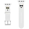 Karl Lagerfeld Karl & Choupette Apple Watch 9/8/SE (2022)/7/SE/6/5/4/3/2/1 popruh - 41 mm/40 mm/38 mm - biely