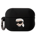 Silikónové Puzdro Karl Lagerfeld Karl Head 3D pre AirPods Pro 2 - Čierne