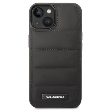 Prípad Karl Lagerfeld Quilted Puffy Metal Logo iPhone 14 Plus - Čierna