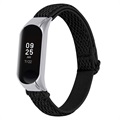 Xiaomi Mi Band 5/6 pletený popruh - čierny