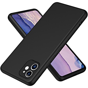 iPhone 11 Liquid Silicone Puzdro - Čierna