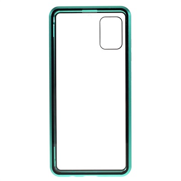 Samsung Galaxy A51 magnetické puzdro s temperovaným sklom - zelená