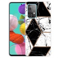 Mramorový vzor Samsung Galaxy A32 (4G) TPU Case - Čierna / biela