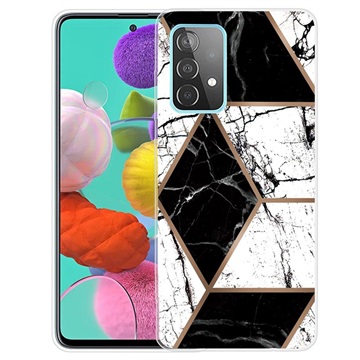 Mramorový vzor Samsung Galaxy A32 (4G) TPU Case - Čierna / biela