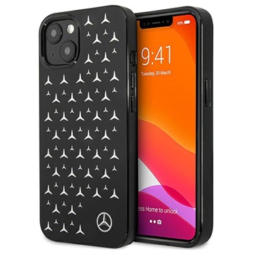 Mercedes -Benz Stars Pattern iPhone 13 Case - Black