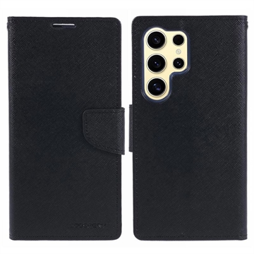 Mercury Goospery Fancy Diary Samsung Galaxy S24 Ultra Wallet Case - Black