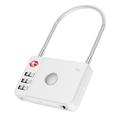 Mili HD-P16-L Steel Wire Smart Lock / Anti-Lost iOS Tracker & Password Security for Luggage - White