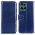 Motorola Edge 50 Neo Wallet Case with Magnetic Closure - Dark Blue