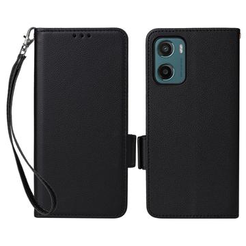 Motorola Moto G05/E15 Wallet Case with Magnetic Closure - Black