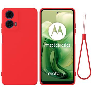 Tekutý silikónový obal na Motorola Moto G24 Power - Červená