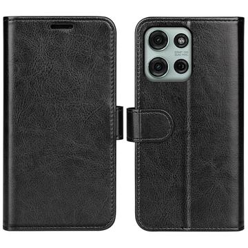 Motorola Moto G75 Wallet Case with Magnetic Closure - Black