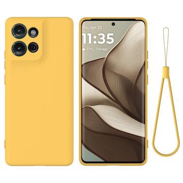 Motorola Moto G75 Liquid Silicone Case with Hand Strap