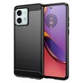 Motorola Moto G84 Puzdro z Brúseného TPU - Uhlíkové Vlákno