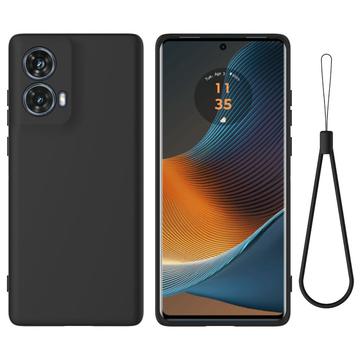 Tekutý silikónový obal na Motorola Moto G85/S50 Neo - Čierny