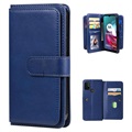 Multi -karta slot Motorola Moto G10/Moto G30 Wallet Case - Blue