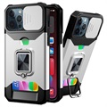 Multifunkčný 4-v-1 iPhone 11 Pro Hebrid Case-Striebro