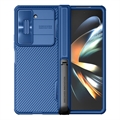 Hybridné puzdro Samsung Galaxy Z Fold5 Nillkin CamShield Fold so stojanom – Modrá