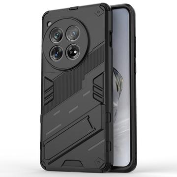 OnePlus 12 Armor Series Hybridné Puzdro so Stojanom - Čierne