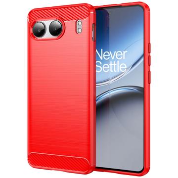 OnePlus Nord 4 Puzdro z Brúseného TPU - Uhlíkové Vlákno