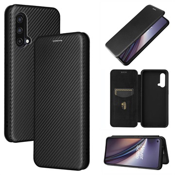 OnePlus Nord CE 5G Flip Case - uhlíkové vlákno