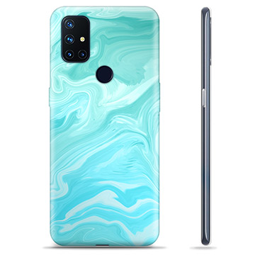 OnePlus Nord N10 5G puzdro TPU - Modrý mramor