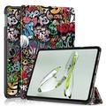 OnePlus Pad Go/Oppo Pad Air2 Tri-Fold Series Smart Folio puzdro – Graffiti