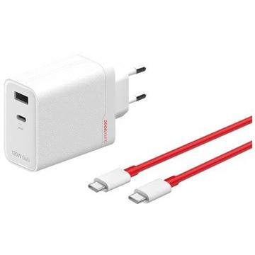 OnePlus SuperVOOC 120W Dual Ports GAN Power Adapter - White