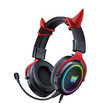 Onikuma X10 Devil Over-Ear Gaming Headphones - Black / Red