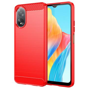 Oppo A18/A38 Puzdro z Brúseného TPU - Uhlíkové Vlákno