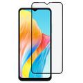 Oppo A18 Full Cover Tempered Glass Screen Protector - Black Edge